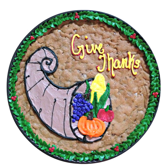Give Thanks Cornucopia Cookie Cake